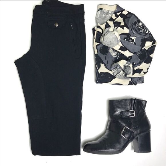 𝅺euc Theory black stretch equestrian style leggings - Picture 2 of 10